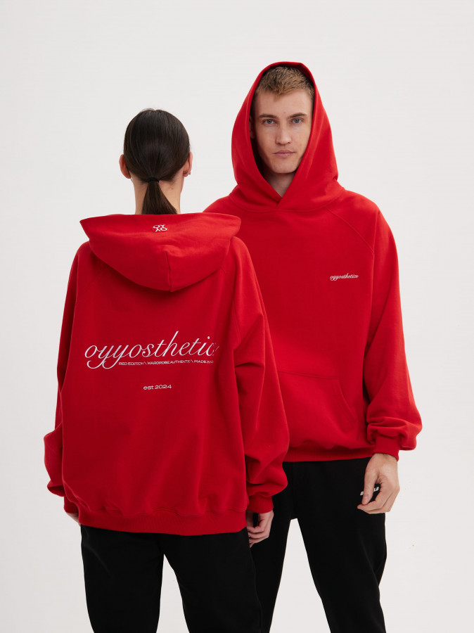 Худи красный OYYOSTHETICS (S)